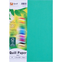 QUILL COLOUR COPY PAPER A4 80GSM Green 500 Sheets Ream