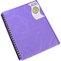 BANTEX Display Book Jewel A4 30 Refillable Pockets Lilac
