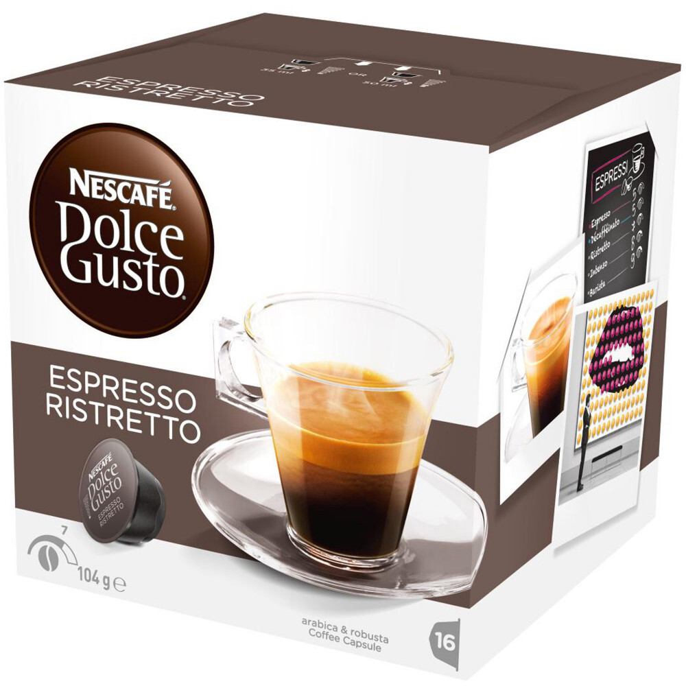 NESCAFE DOLCE GUSTO COFFEE Capsules Espresso Intenso Pack of 16