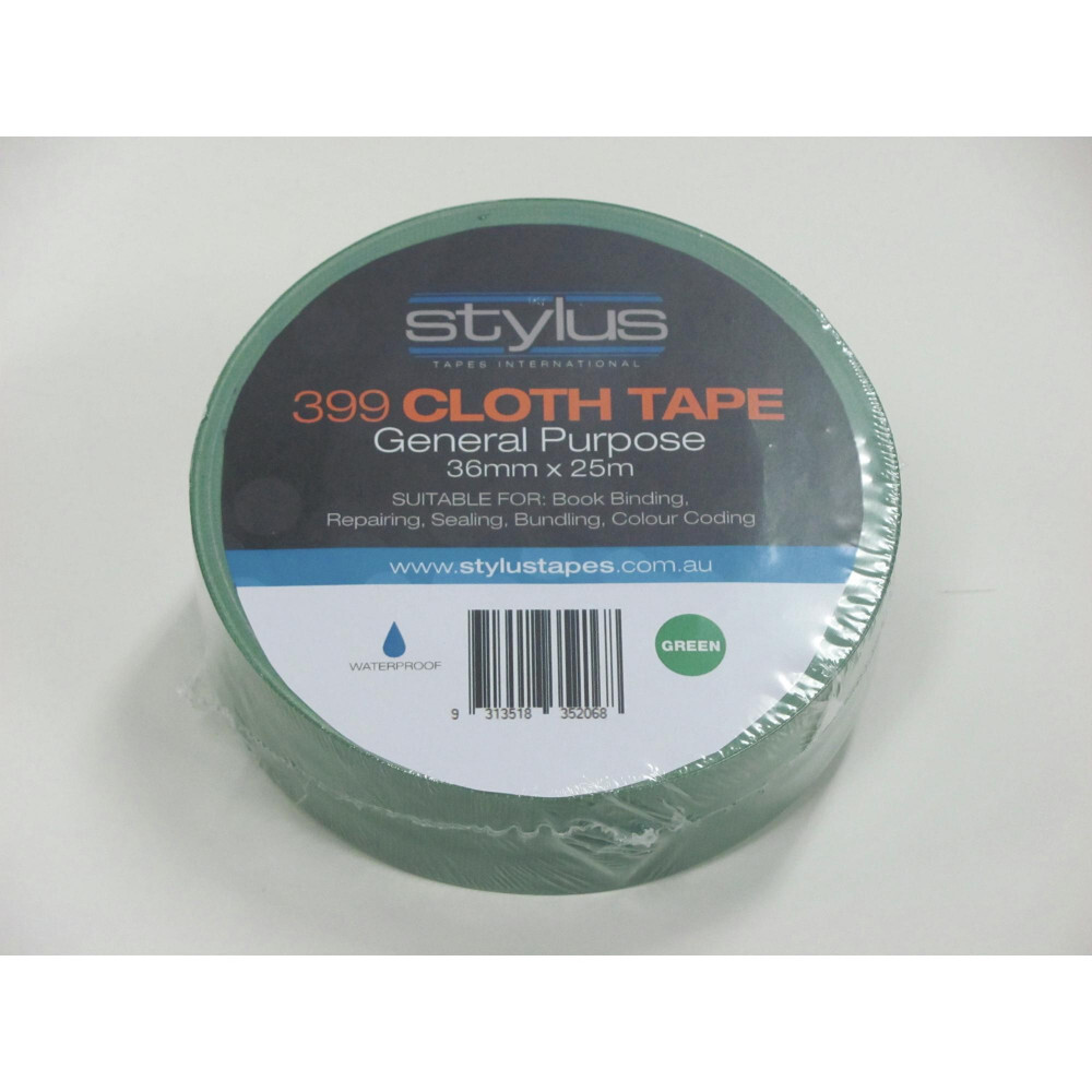 STYLUS 399 CLOTH TAPE Green 36mmx25m Roll