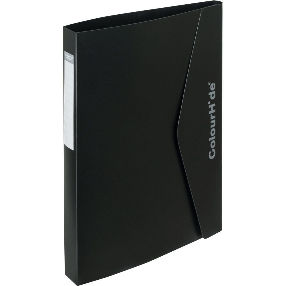 COLOURHIDE RING BINDER A4 2D Ring 18mm Black