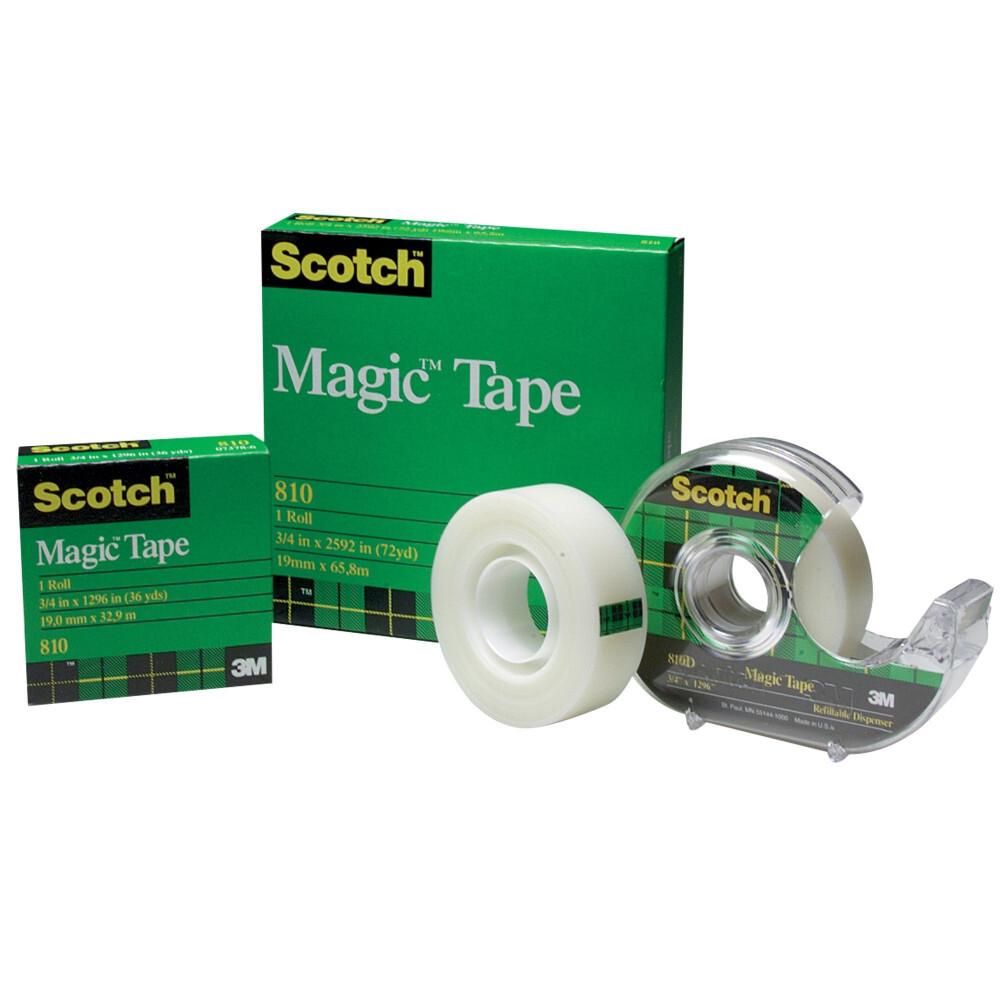 3M Scotch Magic Tape Roll with Refillable Dispenser