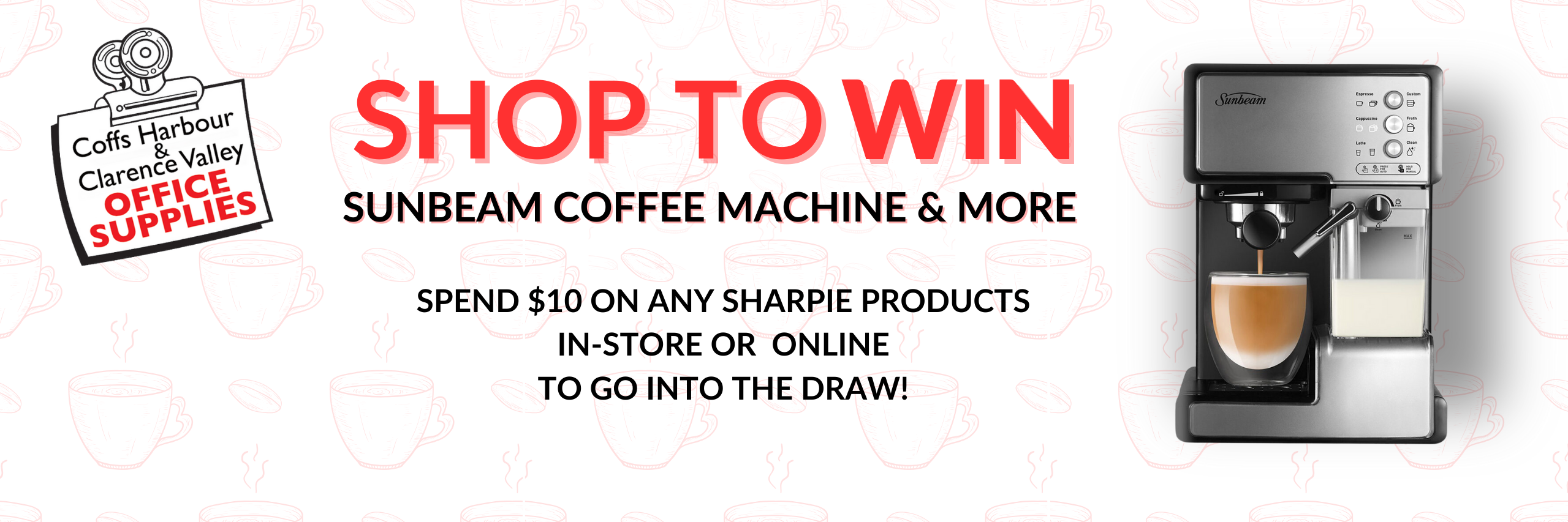 Shop To Win - Sunbeam Coffee Machine & More