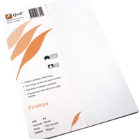 QUILL 118GSM A4 PINSTRIPE Paper White 100 Sheets Pack