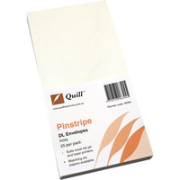 QUILL DL PINSTRIPE ENVELOPES Ivory Pack of 25