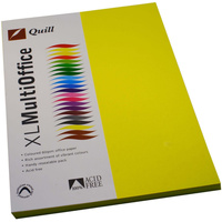 QUILL XL MULTIOFFICE 80GSM A4 Paper Lemon 100 Sheets Ream