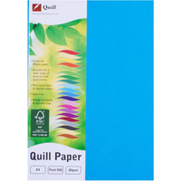 QUILL COLOUR COPY PAPER A4 80GSM Marine Blue 500 Sheets Ream