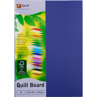 Quill Board 210GSM A4 Royal Blue Pack 50