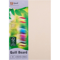 Quill Board 210GSM A4 Cream Pack 50