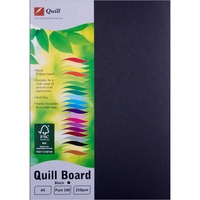 Quill Board 210GSM A4 Black Pack 100