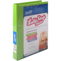 Bantex Lolly Shop Insert Binder PVC A4 2D Ring 25mm Gummy Bear Green