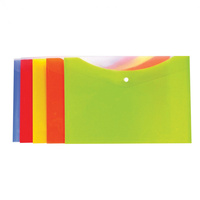 BEAUTONE DOCUMENT FOLDER A4 Button Closure Trop Lime