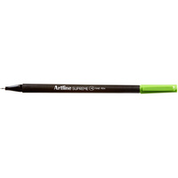 ARTLINE SUPREME FINELINER PENS 0.4mm Lime Green Pack of 12