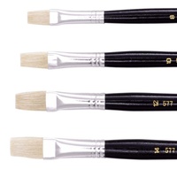 Jasart Hog Bristle Series 577 Flat Brush Size 10 Pack of 12