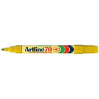 ARTLINE 70 PERMANENT MARKERS Bullet Yellow Pack of 12