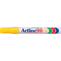 ARTLINE 90 PERMANENT MARKERS Chisel Yellow Pack of 12