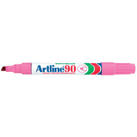 ARTLINE 90 PERMANENT MARKERS Chisel Pink Pack of 12