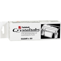 CRYSTALFILE TWINLOCK TABS Clear Box of 50