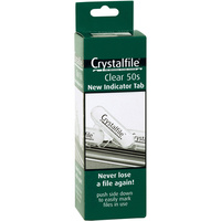 CRYSTALFILE INDICATOR TABS New Style Clear Pack of 50