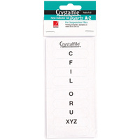 CRYSTALFILE INDICATOR INSERTS New Style A-Z White Pack of 60