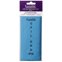 CRYSTALFILE TAB INSERTS A-Z Blue Pack of 60