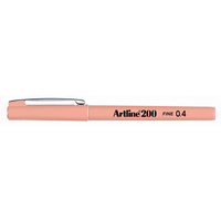 ARTLINE 200 FINELINER PENS 0.4mm Apricot Pack of 12