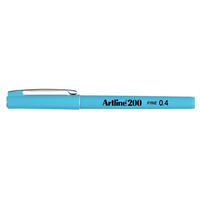 ARTLINE 200 FINELINER PENS 0.4mm Light Blue Pack of 12