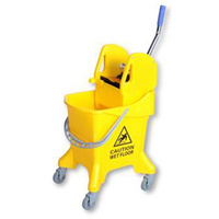 CLEANLINK MOP BUCKET Downward Press 31Litres Yellow