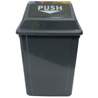 CLEANLINK RUBBISH BIN With Bullet Lid 40Litres Grey