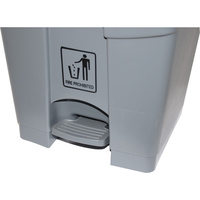 CLEANLINK RUBBISH BIN With Bullet Lid With Pedal 30Litres Grey