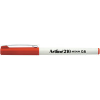 ARTLINE 210 FINELINER PENS 0.6mm Dark Red Pack of 12