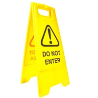CLEANLINK SAFETY SIGN Do Not Enter 32x31x65cm Yellow