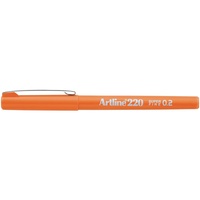 ARTLINE 220 FINELINER PENS 0.2mm Orange Pack of 12