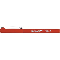 ARTLINE 220 FINELINER PENS 0.2mm Dark Red Pack of 12