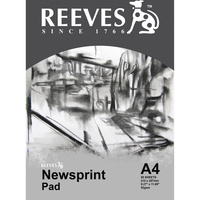 REEVES NEWSPRINT PAD A4 48GSM 50 Sheets