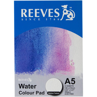 REEVES WATER COLOUR PAD A5 Medium Texture 300GSM 12 Sheets