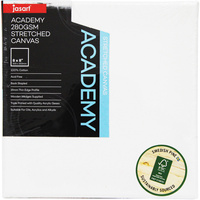 JASART CANVAS ACADEMY 8 x 8 Inch Thin Edge 280gsm Stretched