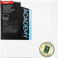 JASART CANVAS ACADEMY 12 x 12 Inch Thick Edge 280gsm Stretched
