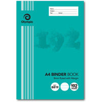 OLYMPIC BINDER BOOK A4 8mm Ruled 192 Pages