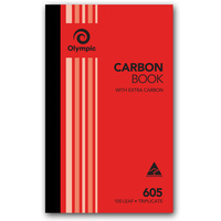 OLYMPIC CARBON BOOK 605 Triplicate 200mm x 125mm 100 Leaf