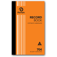 OLYMPIC CARBONLESS BOOK 704 Duplicate 200mm x 125mm Record 50 Leaf