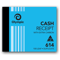 OLYMPIC CARBON BOOK 614 Duplicate 100mm x 125mm Cash Receipt 100 Leaf