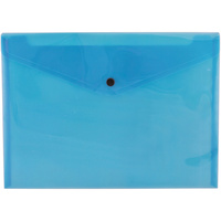 CUMBERLAND DOCUMENT WALLET A4 Transparent Polypropylene Blue Pack of 12