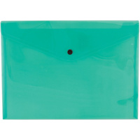 CUMBERLAND DOCUMENT WALLET A4 Transparent Polypropylene Green Pack of 12