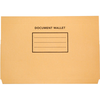 CUMBERLAND DOCUMENT WALLET Foolscap Manilla Buff Pack of 50