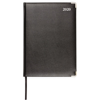 COLLINS MANAGEMENT DIARY Day To Page A4 Bonded Leather Black