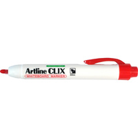 ARTLINE 573 CLIX WHITEBOARD Retractable Marker Bullet Red