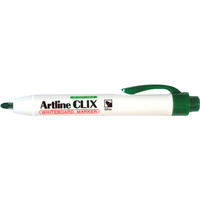 ARTLINE 573 CLIX WHITEBOARD Retractable Marker Bullet Green