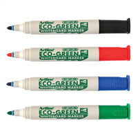 ARTLINE 527 WHITEBOARD MARKERS Eco Green Medium Bullet Assorted Colours Pack of 4