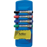 ARTLINE 577 WHITEBOARD MARKER Caddy Starter Kit With Eraser  Assorted Pack of 4